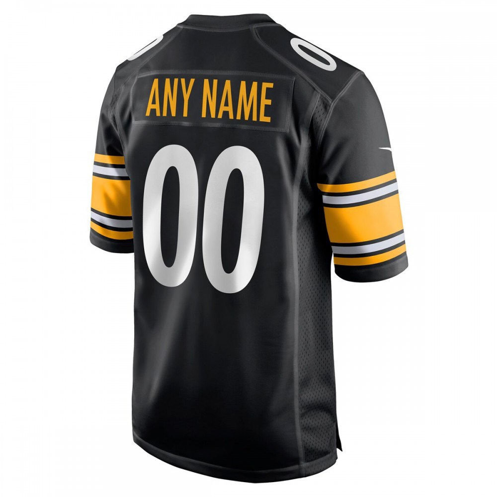 Pittsburgh Steelers Nike Game Custom Player Jersey - Black-GridironStore